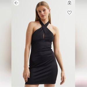 H&M Halter-neck Jersey Bodycon Dress